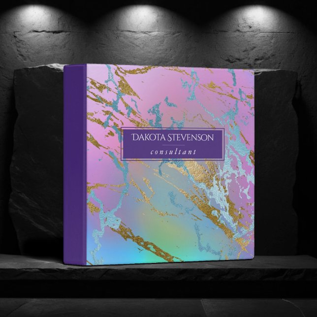 Classeur Marbre millénaire | Marque Rainbow Pastel Ombre (Créateur téléchargé)