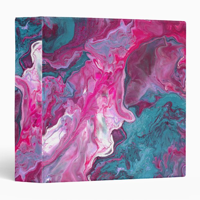 Classeur Marbre rose Turquoise Pour Peinture Art Peinture (Devant/Côté)