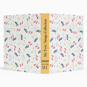 Classeur Marcher ensemble : Motif d'empreinte d'aventure