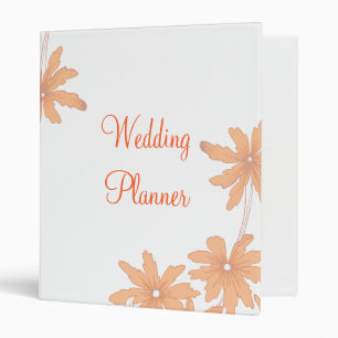 Classeur Marguerites oranges sur le mariage blanc