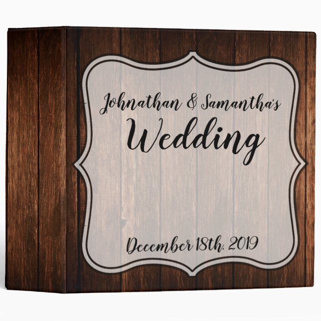 Classeur Mariage 2" personnalisé Pays de la grange (Devant/Côté)
