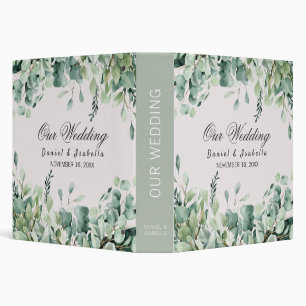 Classeur Mariage à la verdure d'eucalyptus à l'aquarelle te
