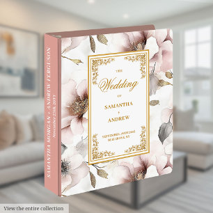 Classeur mariage anneau élégant couleur rose pâle