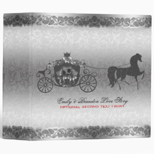 Classeur Mariage Argent Et Noir Horse & Carriage Design