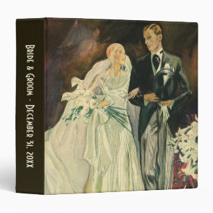 Classeur Mariage Art Déco Vintage Mariés et jeune mariée