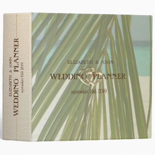 Classeur Mariage aux feuilles de palmier de plage