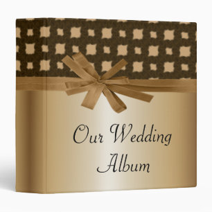 Classeur Mariage campagnard d'or rustique d'arc et de corde