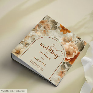 Classeur Mariage Chic Classique Bohème Terreux Beige Sauge