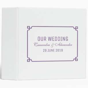 Classeur Mariage chic violet déco