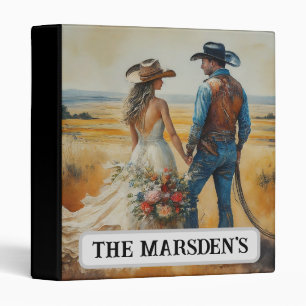 Classeur Mariage Country Western Aquarelle
