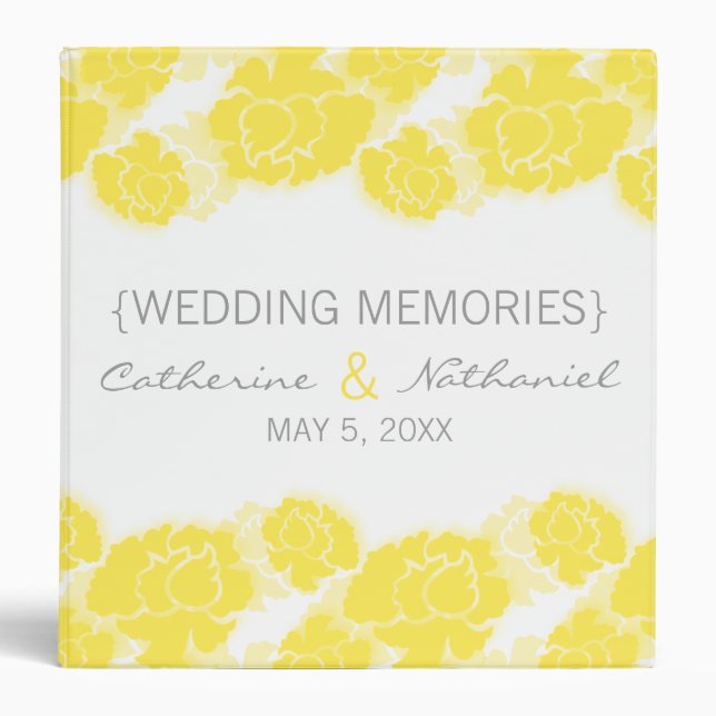 Classeur Mariage de décadence florale (1,5 pouce) (Devant)