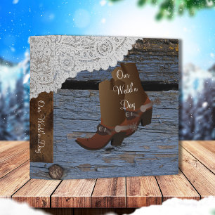 Classeur Mariage de dentelle Blue Western Cowboy