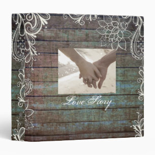 Classeur mariage de dentelle en bois de barnwood rustique m