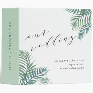 Classeur Mariage de feuillage tropical