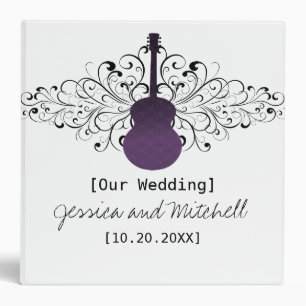 Classeur Mariage de guitare violet des perruques