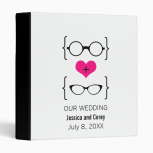 Classeur Mariage de lunettes Geeky Rose