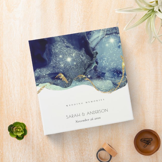 Classeur Mariage de Parties scintillant Abstrait d'encre li (In Situ)