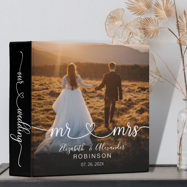 Classeur Mariage de script de coeur Souvenirs photo Album C (Créateur téléchargé)