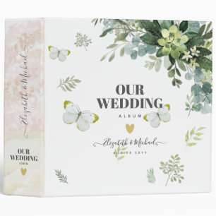 Classeur Mariage émeraude Feuille chic Eucalyptus