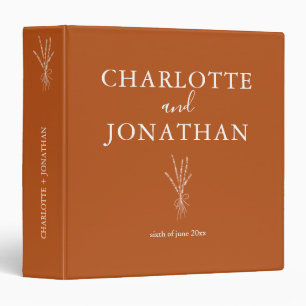 Classeur Mariage en terre cuite botanique simple