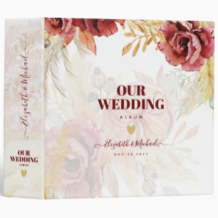 Classeur Mariage floral personnalisé Planification Album ph