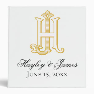Classeur mariage HJ Monogram ou JH Monogram