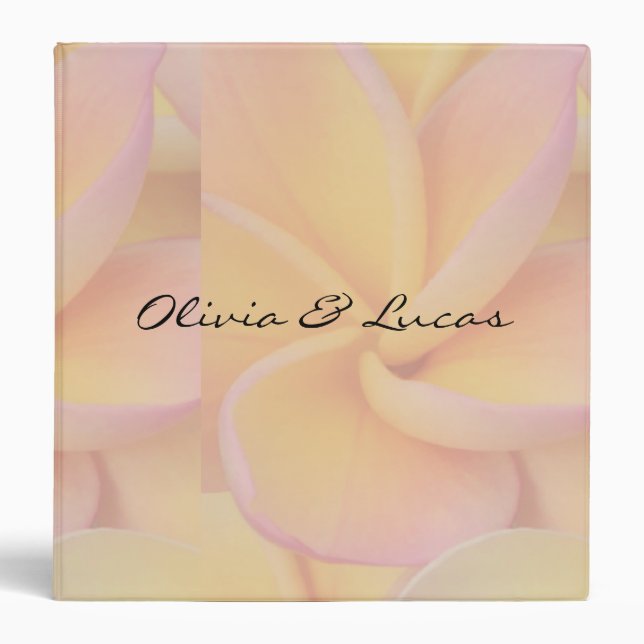 Classeur Mariage jaune de fleur de Plumeria (Devant)