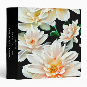 Classeur mariage moderne floral plan moderne élégant