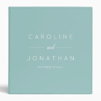 Mariage personnalisé moderne minimaliste aqua