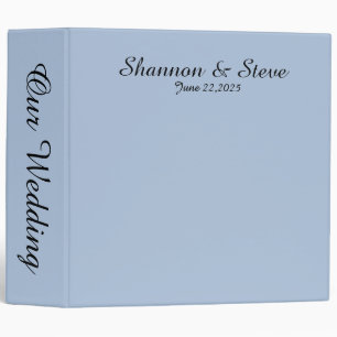 Classeur Mariage personnel bleu clair solide