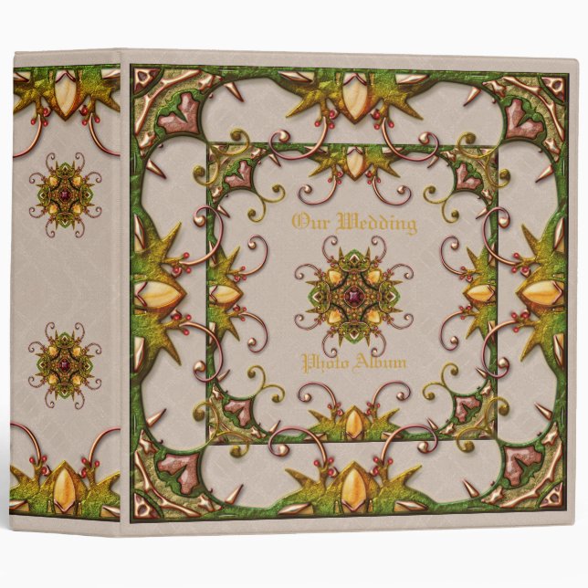 Classeur Mariage Photo Album Antique Frame (Devant/Côté)