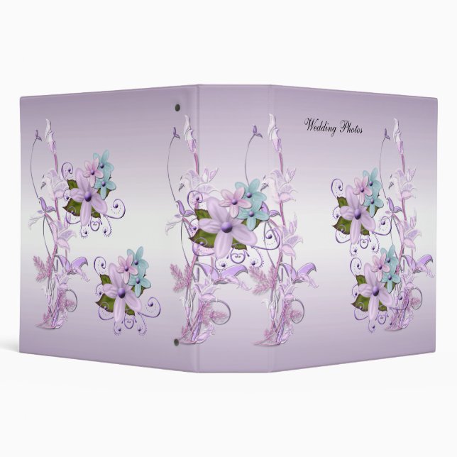 Classeur Mariage photo Album violet mauve floral (Arrière-plan)
