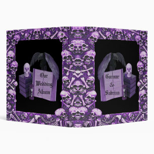 Classeur Mariage Romance pourpre de Spellbook de crâne
