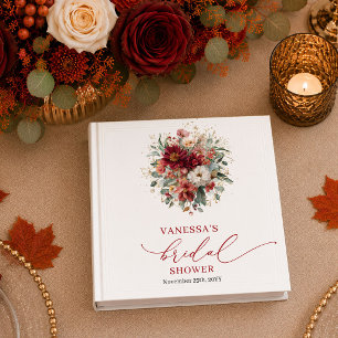 Classeur Mariage romantique de Bourgogne or eucalyptus auto