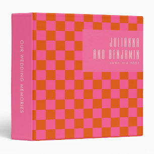 Classeur Mariage rose orange rétro