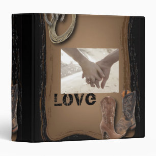 Classeur mariage rustique de cowboy de pays occidental