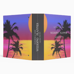 Classeur Mariage sur la Plage au Coucher du Soleil