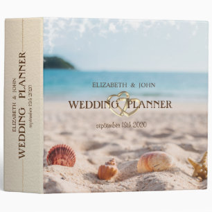 Classeur Mariage sur la Plage, Sable, Coquillages