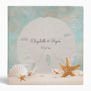 Classeur Mariage Tropical de Plage Dollar de Sable Étoile d