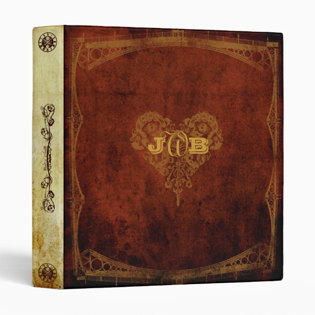 Classeur Mariage victorien de Steampunk (Devant/Côté)