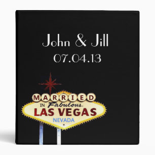 Classeur Marié personnalisé à Las Vegas Mariage Album