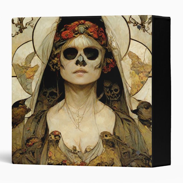 Classeur Mariée De La Mort Horreur Gothique (Dos/Côté)