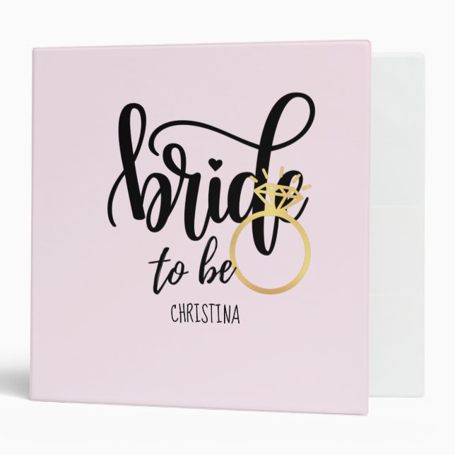 Classeur Mariée de marque personnalisée à être Bachelorette (Devant/intérieur)