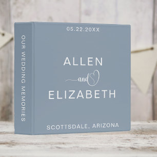 Classeur Mariée et chambre Customisée bleu Dusty moderne