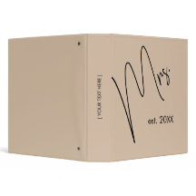 Mariée Moderne | Écriture Beige + Noir