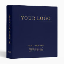 Marine Bleu & Or Simple Logo d'affaires Promotionn