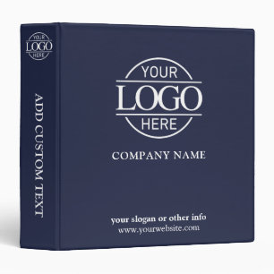 Classeur Marine Blue Business Documents d'entreprise Logo p
