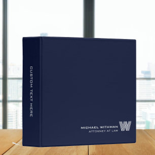 Classeur MARINE Monogramme Minimal Initial ENTREPRISE COMME