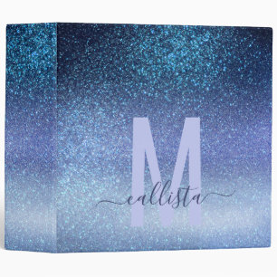 Classeur Marine Pastel Blue Triple Parties scintillant Ombr