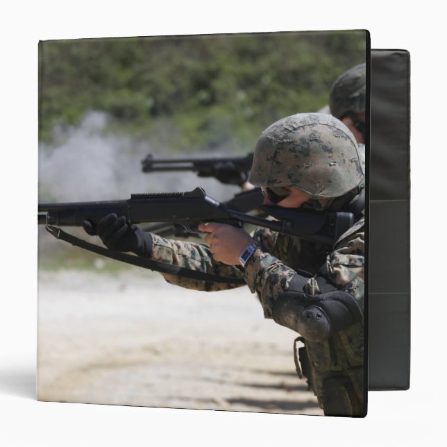 Classeur Marines tirant des fusils de chasse (Devant/Intérieur)